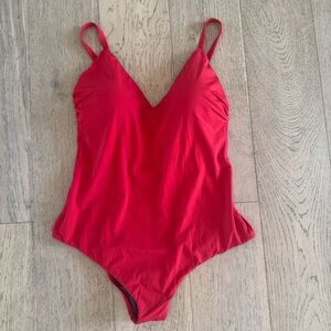 Calzendonia Cobey One Piece Swimsuit Red Size Large
